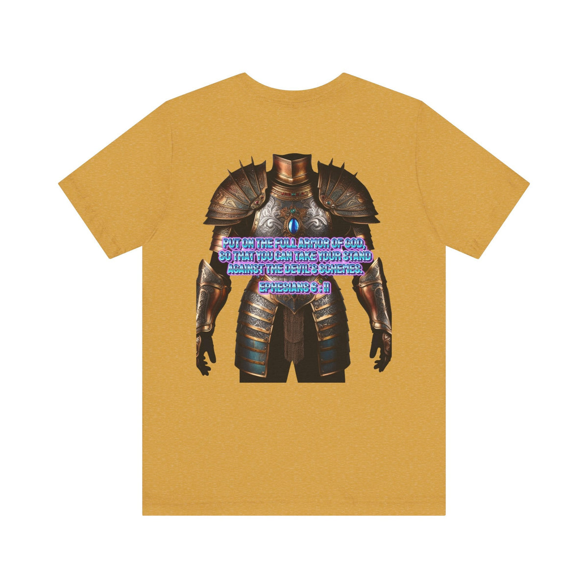 Religious Graphic Tee with Armor Of God Design Unisex Jersey Short Sleeve Tee Printify