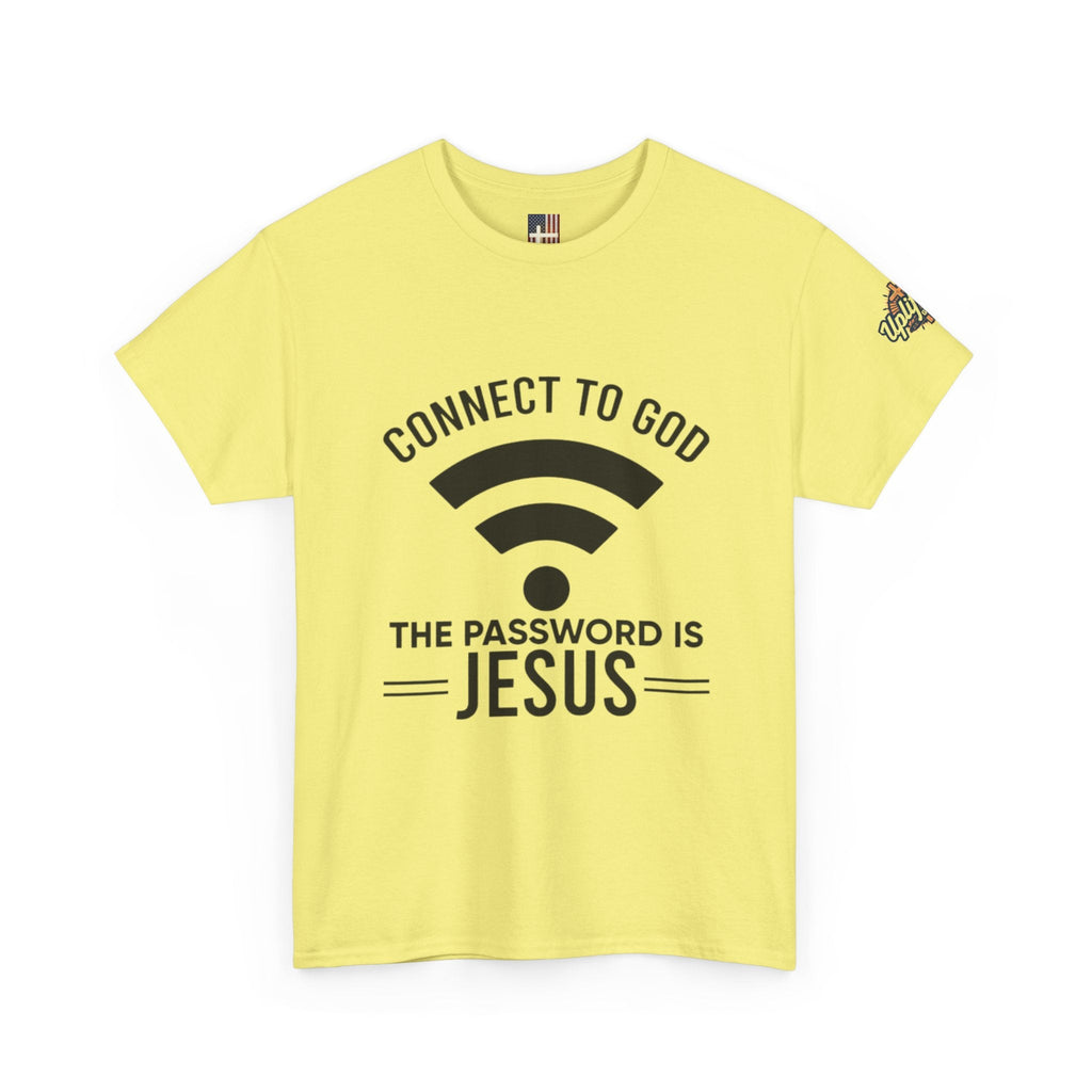 Connect to God T-shirt - WIFI Password is Jesus - Funny Christian Faith T-shirt Printify