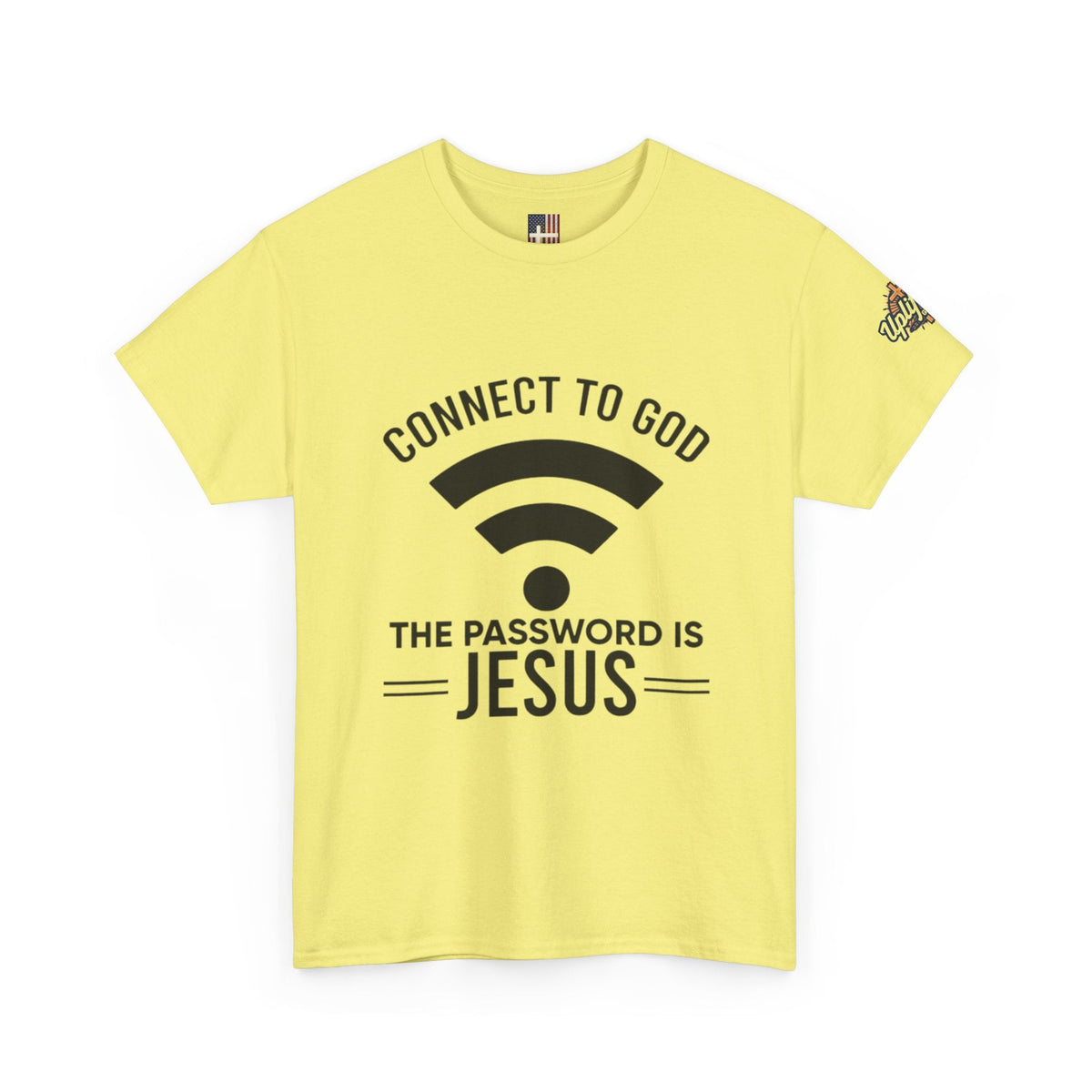 Connect to God T-shirt - WIFI Password is Jesus - Funny Christian Faith T-shirt Printify