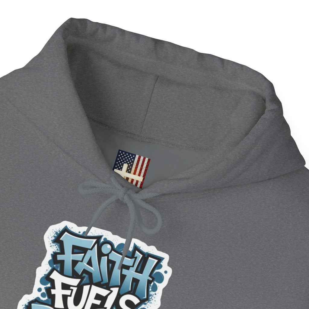Faith Fuels Purpose Hoodie – Inspirational Christian Sweatshirt for Divine Drive & Unstoppable Belief Printify
