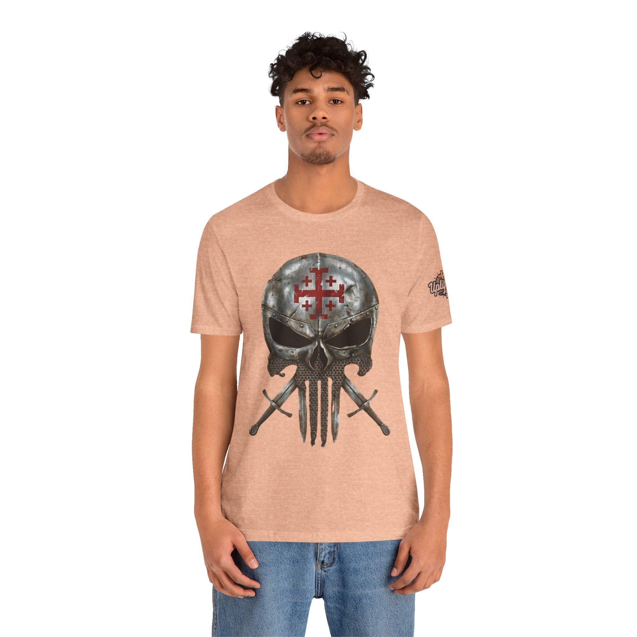 Crusader Knight Christian Skull T-shirt - Warrior Armor of God T-shirt Printify
