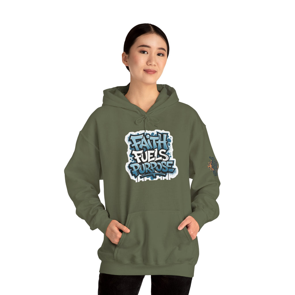 Faith Fuels Purpose Hoodie – Inspirational Christian Sweatshirt for Divine Drive & Unstoppable Belief Printify