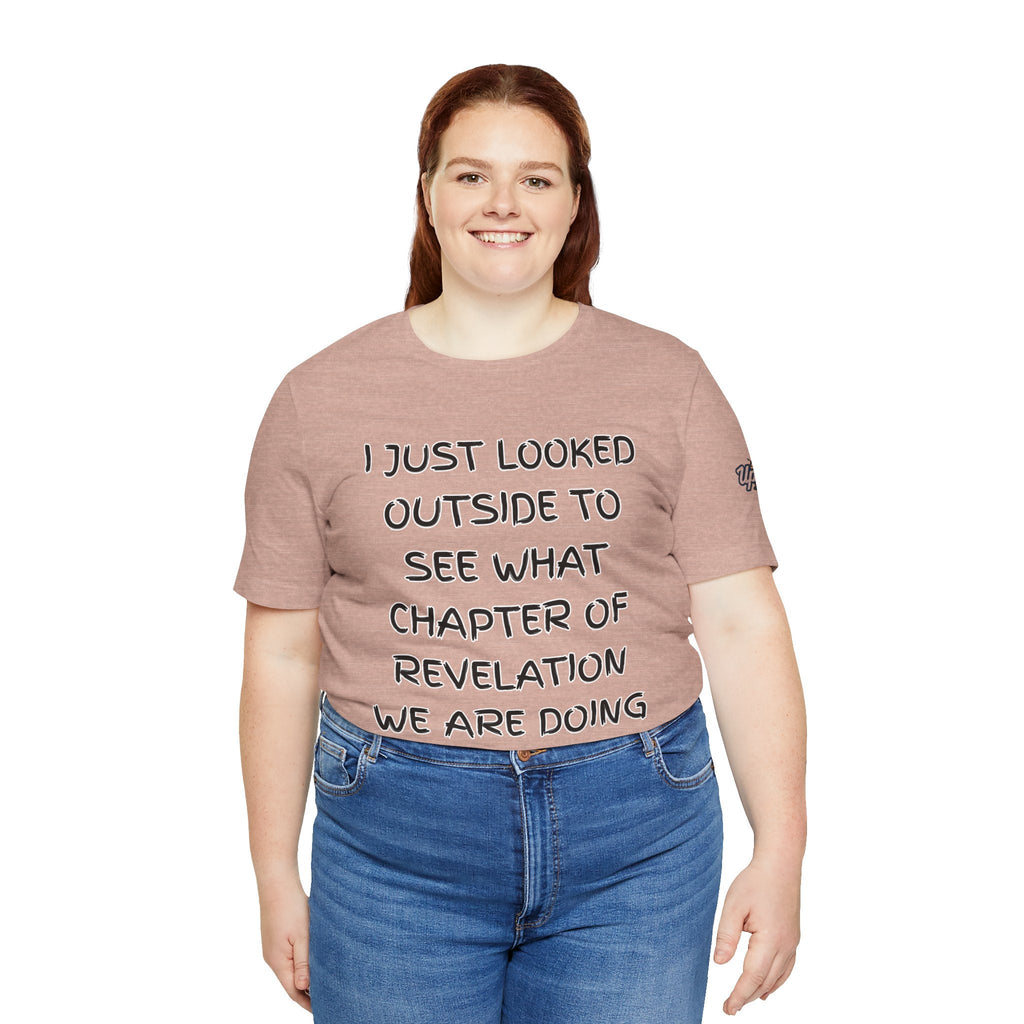 What Chapter of Revelation T-shirt – I Looked Outside My Window Christian T-shirt for End Times Humor & Faith Printify