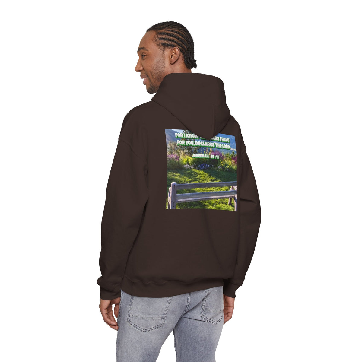 Bible Verse Unisex Heavy Blend™ Hooded Sweatshirt - Jeremiah 29 : 11 Printify