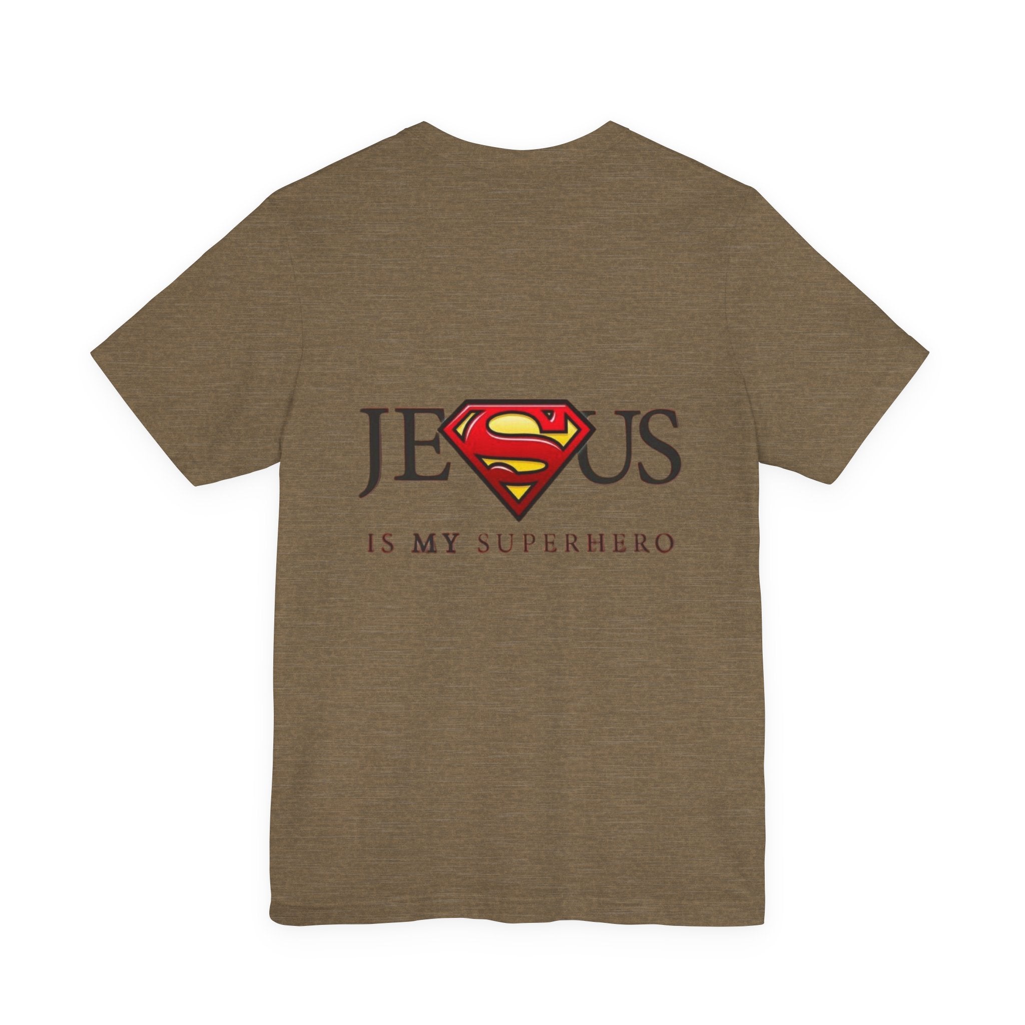 Jesus Is My Superhero T-Shirt — Faith-Based Superman-Inspired Tee Printify