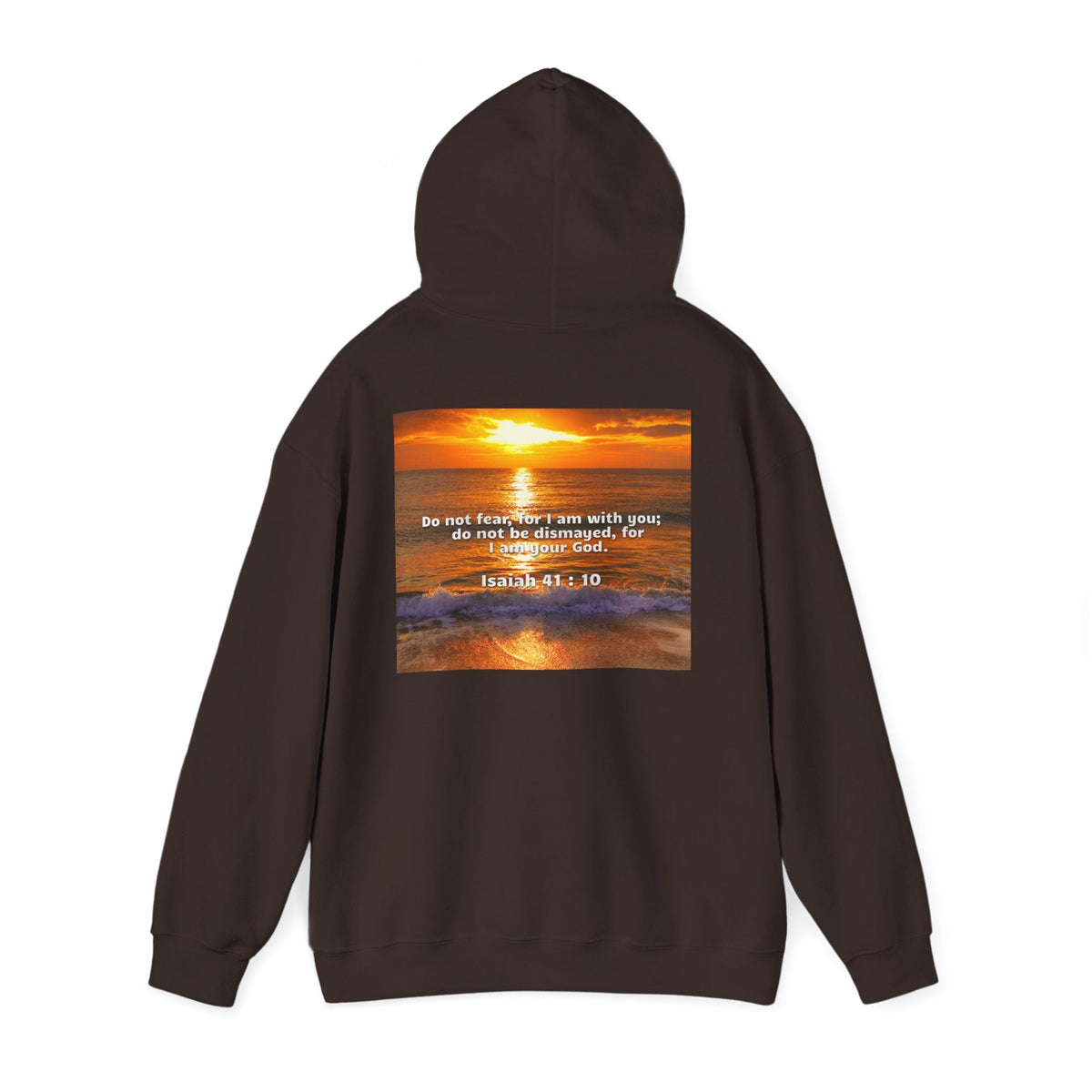 Bible Verse Unisex Heavy Blend™ Hooded Sweatshirt - Isaiah 41 : 10 Printify