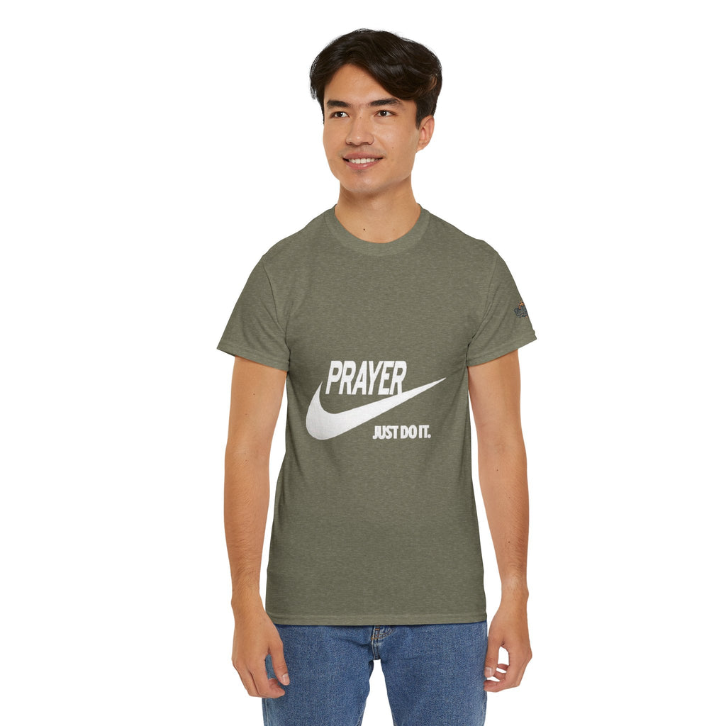 Prayer Just Do It T-shirt - Funny Christian Nike Parody T-shirt - Faith Gear Printify