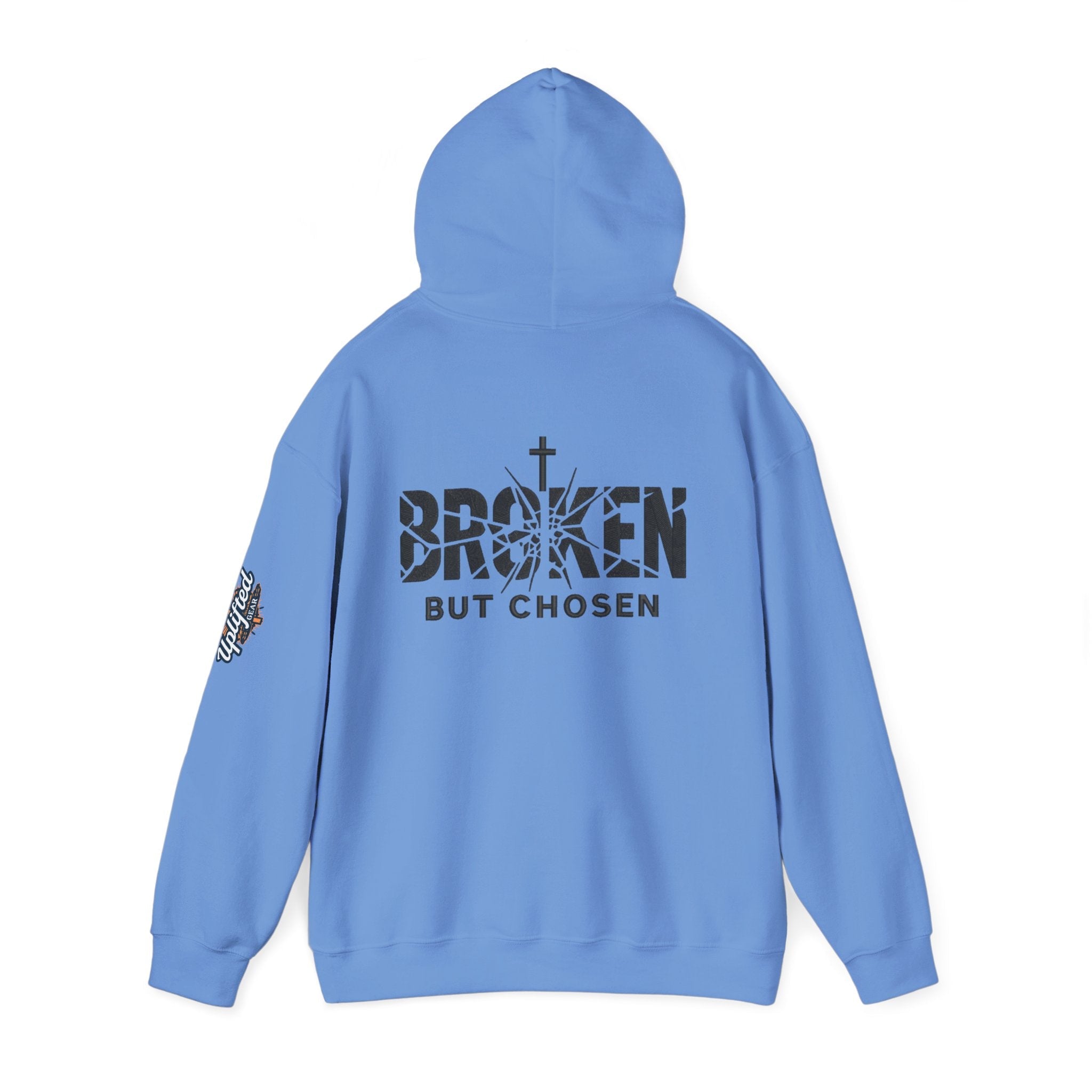 Broken But Chosen Hoodie — Christian Faith Graphic Sweatshirt Printify