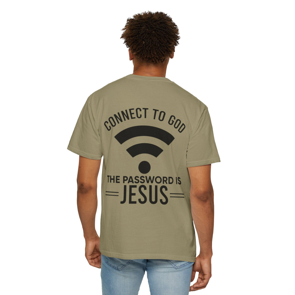 Connect to God T-shirt - WIFI Password is Jesus - Funny Christian Faith T-shirt Printify