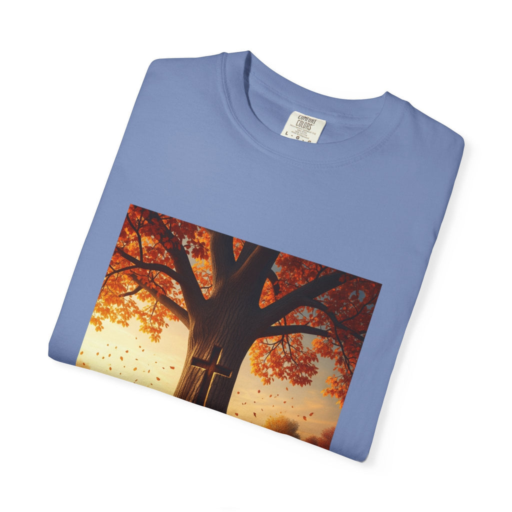 Trust in the Lord T-Shirt – Autumn Tree Christian Tee with Proverbs 3:5 Printify