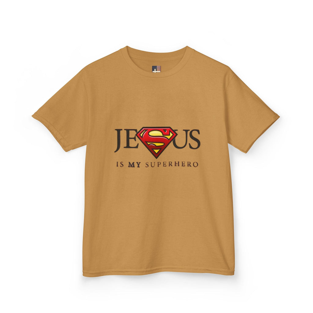 Jesus Is My Superhero T-Shirt — Faith-Based Superman-Inspired Tee Printify