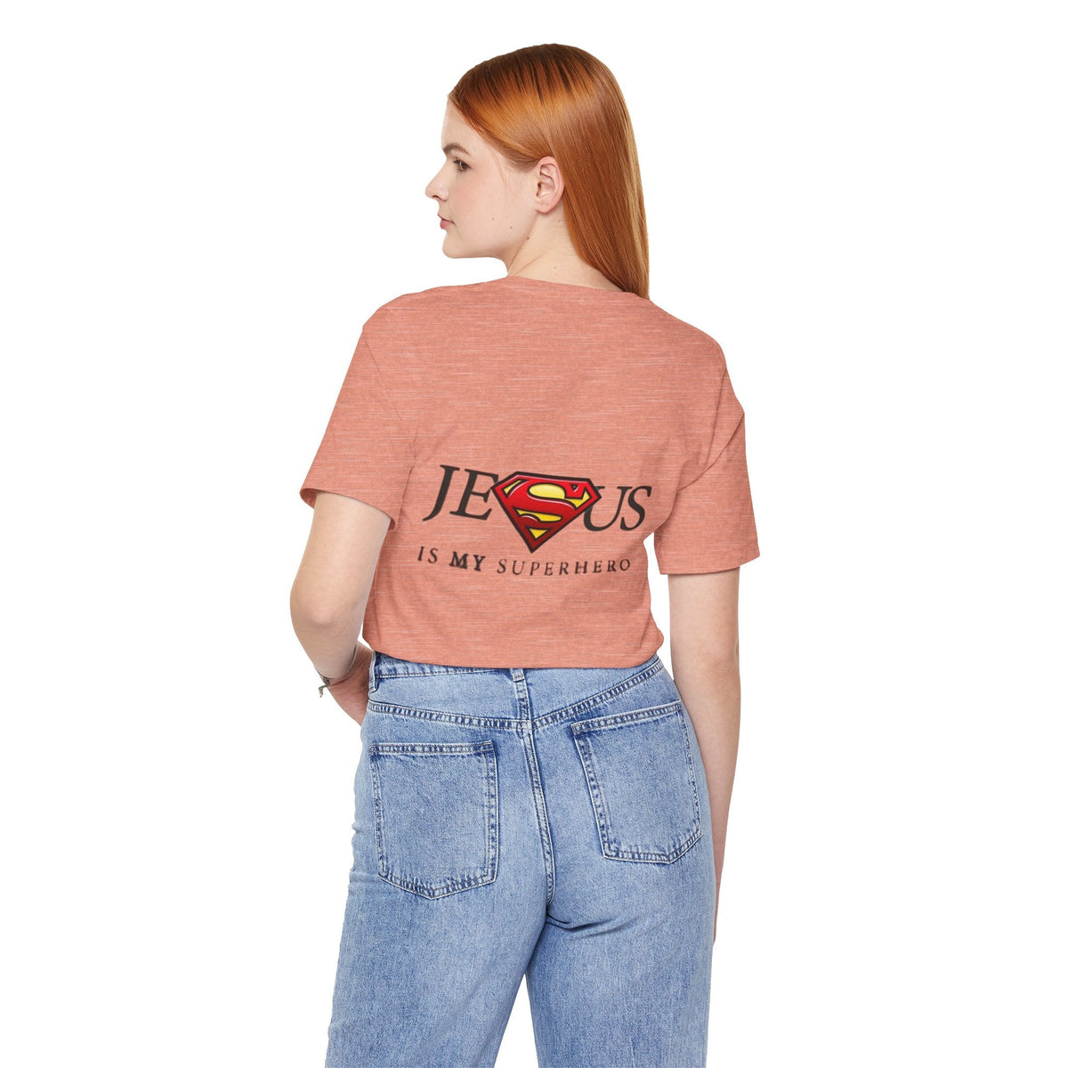 Jesus Is My Superhero T-Shirt — Faith-Based Superman-Inspired Tee Printify