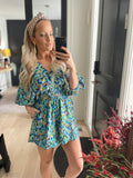 Blue & Green Malibu Romper Pretty Little Patriot