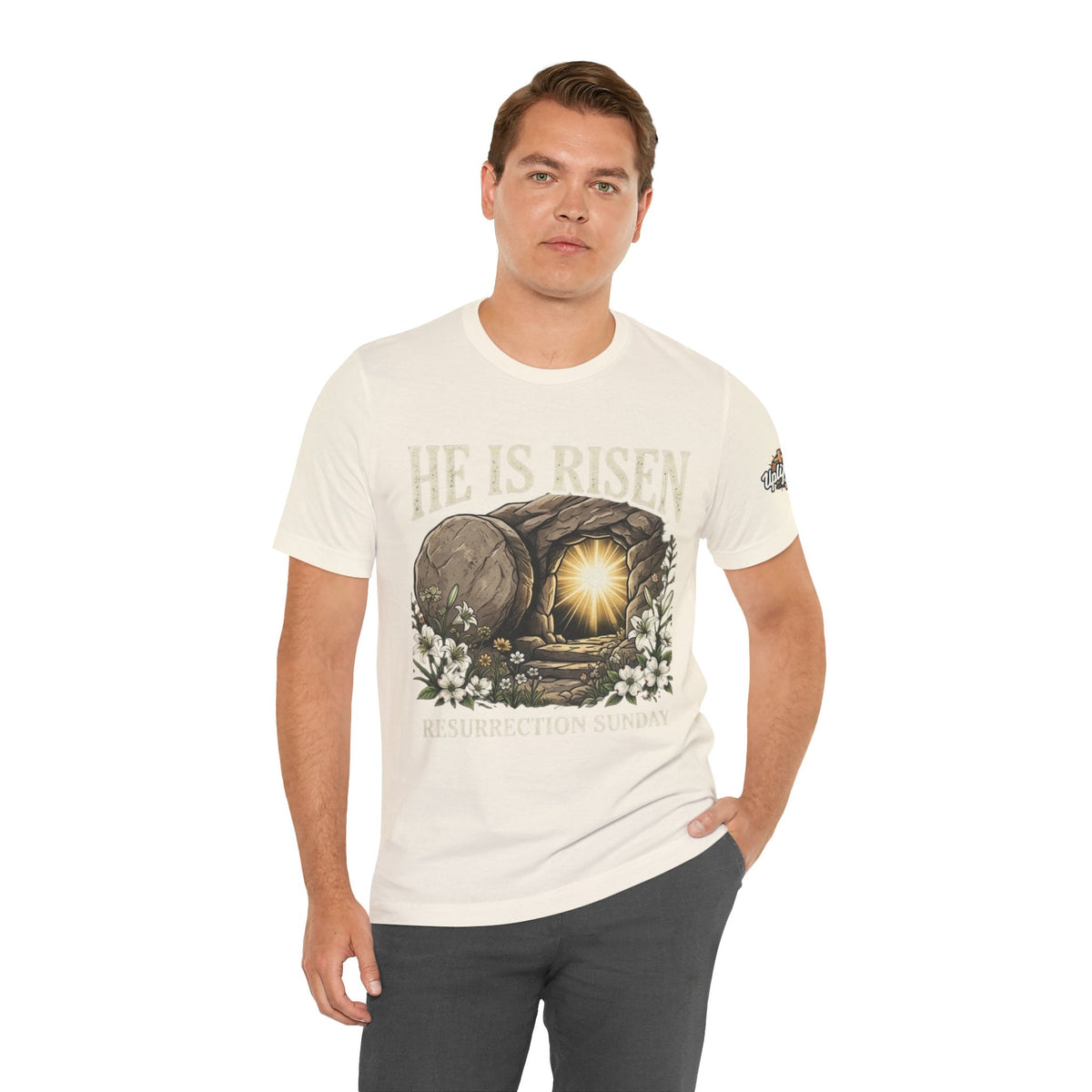 He Is Risen T-Shirt — Jesus Christ Resurrection Easter Tee Printify