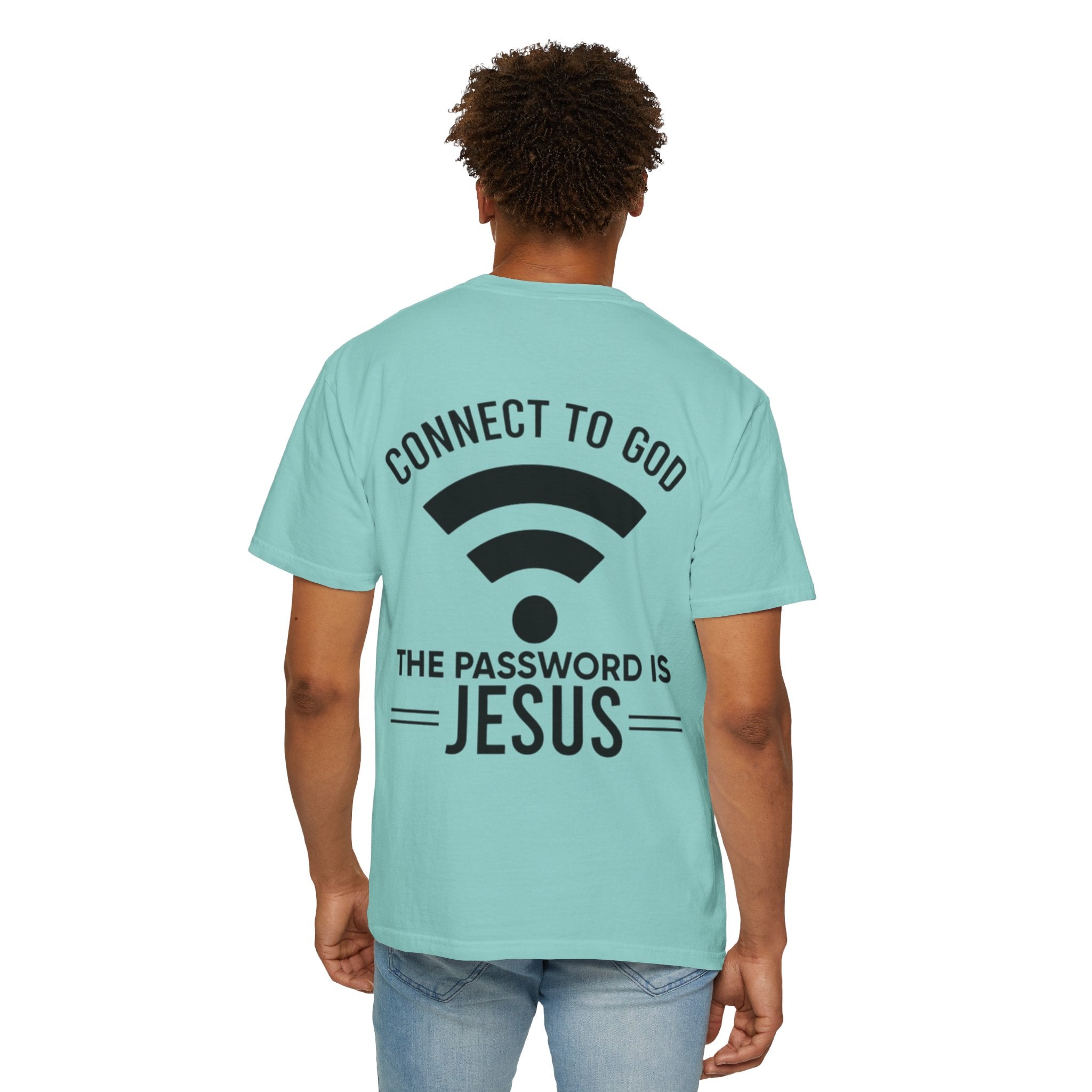 Connect to God T-shirt - WIFI Password is Jesus - Funny Christian Faith T-shirt Printify