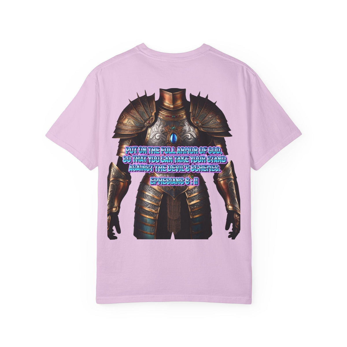 Religious Graphic Tee with Armor Of God Design - Unisex Garment-Dyed T-shirt Printify