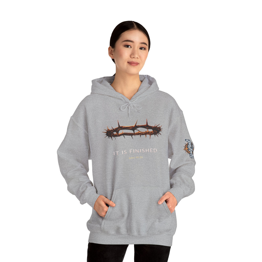 It Is Finished Crown of Thorns Hoodie — Christian John 19:30 Faith Hoodie Printify