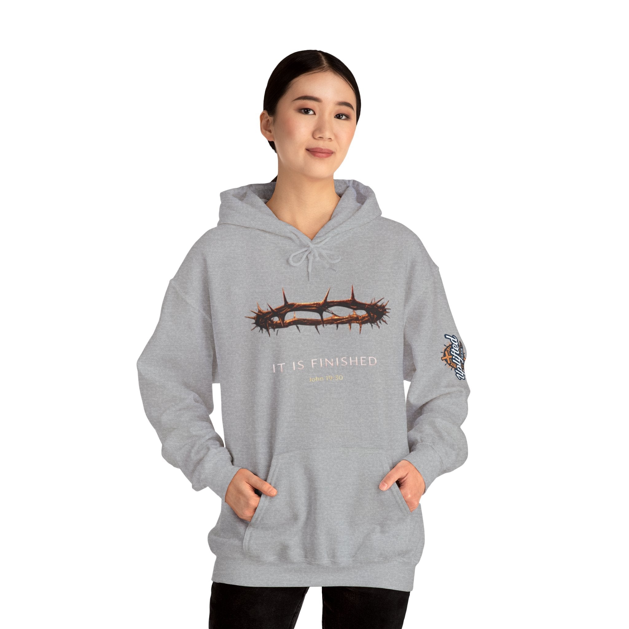 It Is Finished Crown of Thorns Hoodie — Christian John 19:30 Faith Hoodie Printify