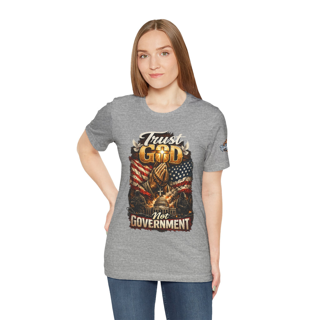 Trust God Not Government T-Shirt — Vintage Patriotic Christian Tee Printify