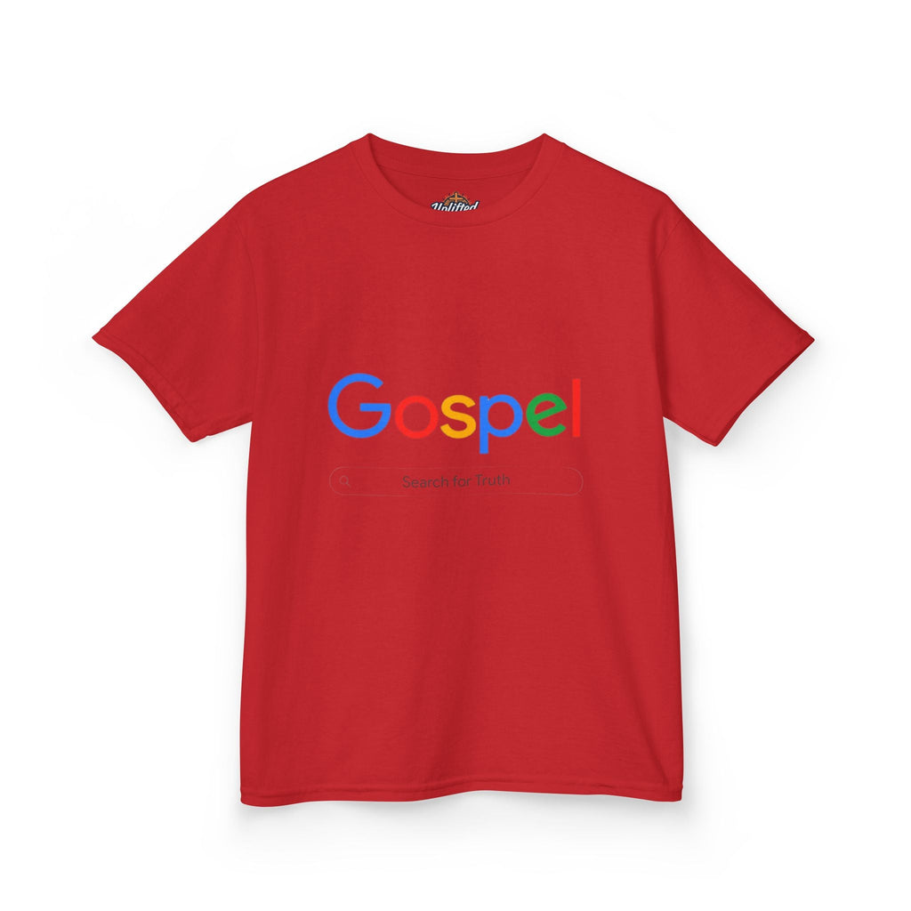 Kids Tee — "Gospel" Colorful Search-Style Logo Printify