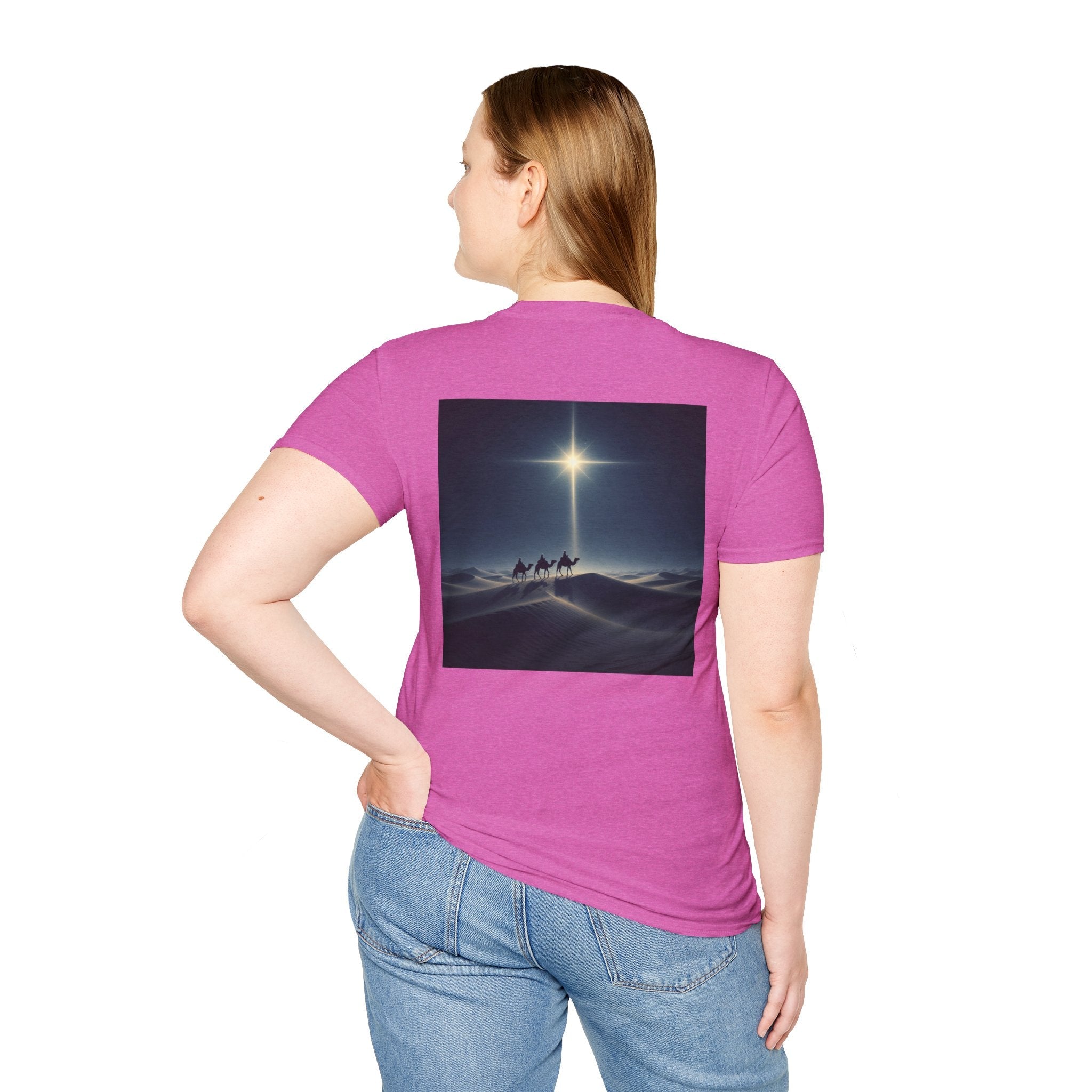 3 Wise Men T-shirt – Magi Camels Nativity Journey Christian Christmas T-shirt for Epiphany Faith & Holy Night Printify