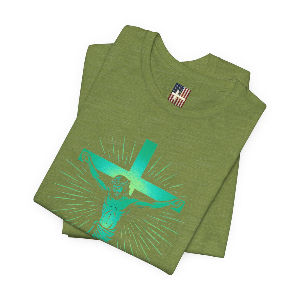 Unashamed T-shirt – Romans 1:16 Crucifixion Christian t-shirt for Bold Unwavering Faith Printify