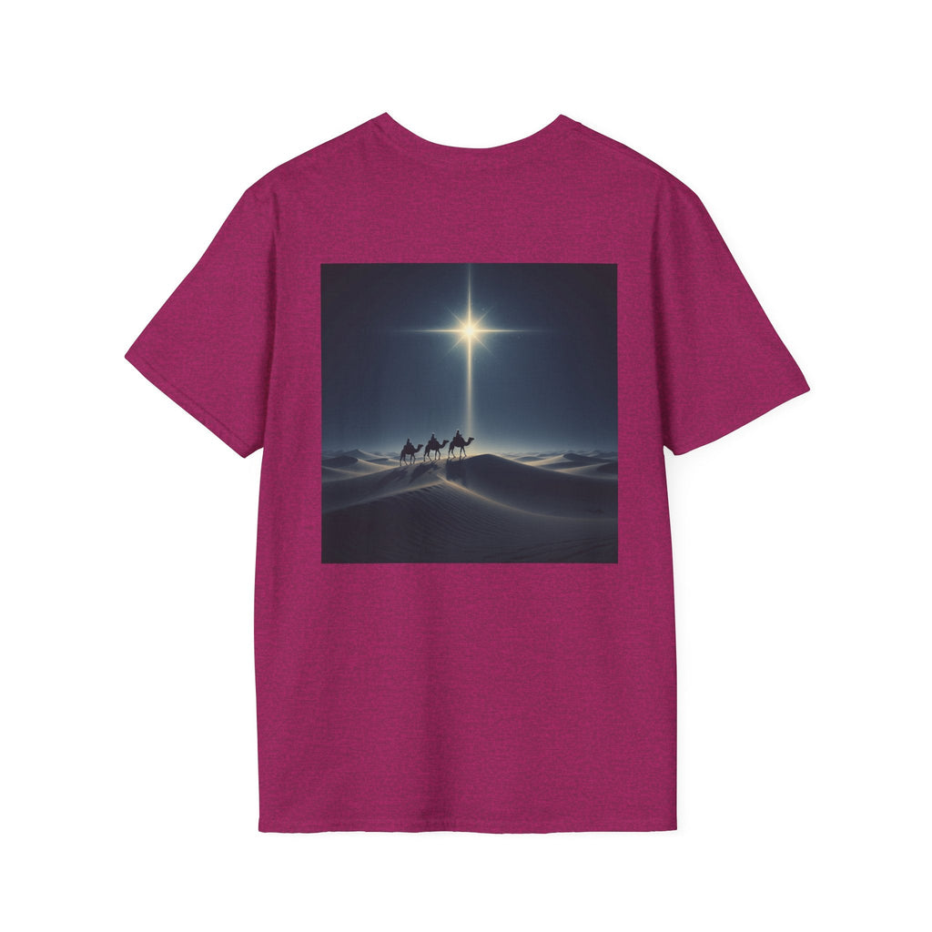3 Wise Men T-shirt – Magi Camels Nativity Journey Christian Christmas T-shirt for Epiphany Faith & Holy Night Printify