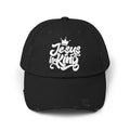 Jesus is King Hat – Bold Crown & Cross Embroidered Christian Cap for Eternal Faith Printify