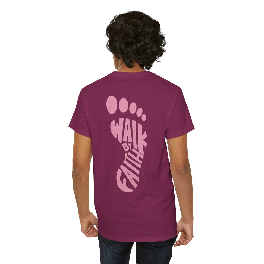 Walk By Faith Footprint T-Shirt Printify
