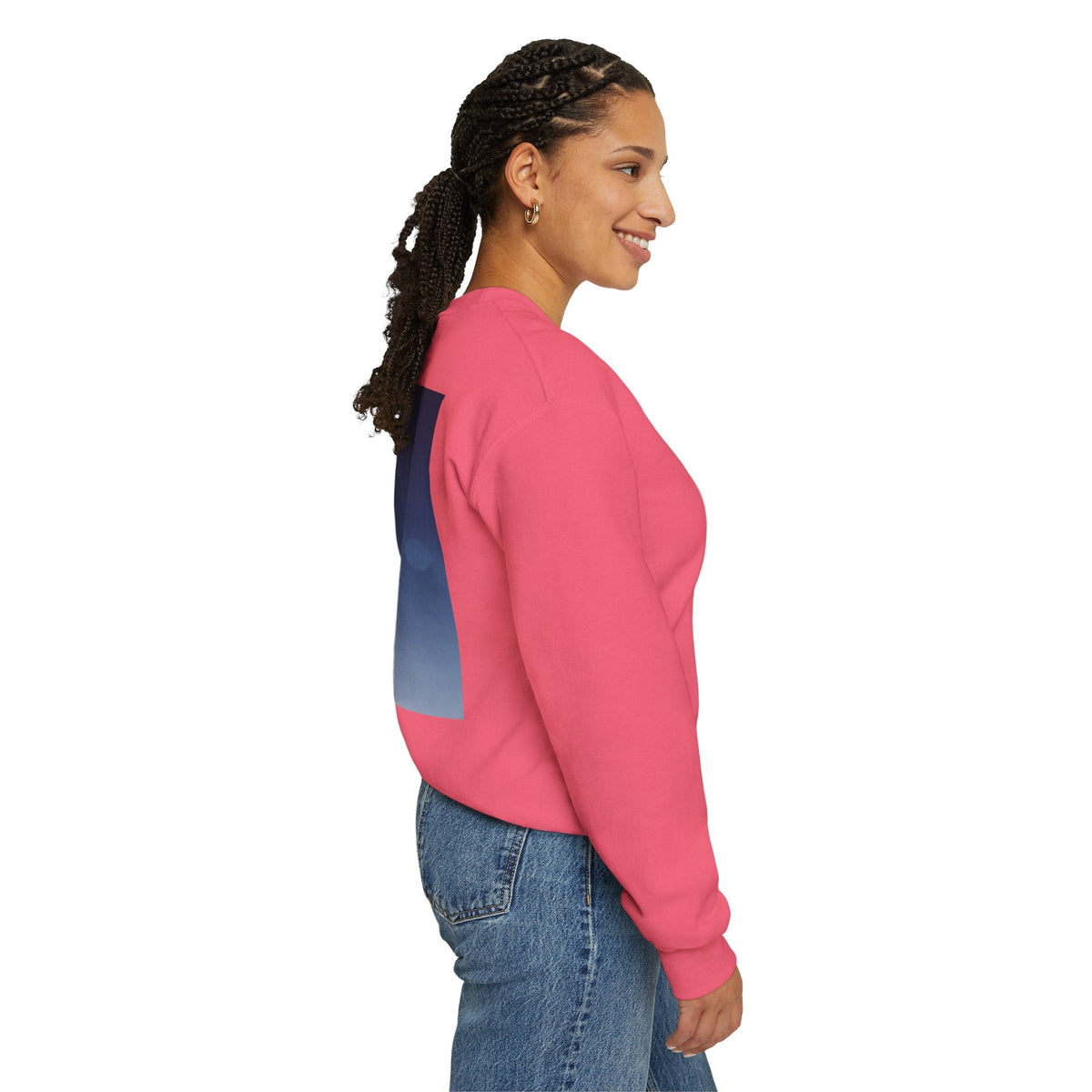 Walk by Faith, Not by Sight Sweatshirt – Moonlit Footprints Christian Sweatshirt for Cozy Nights Printify