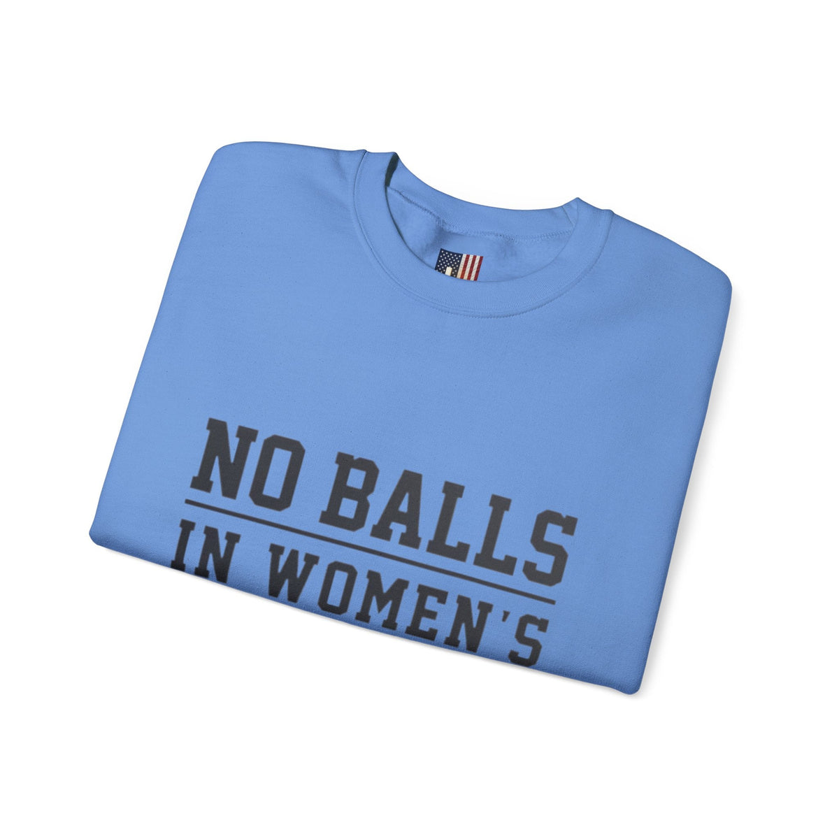 No Balls in Women's Stalls Crewneck Sweatshirt — Bold Statement Pullover Printify
