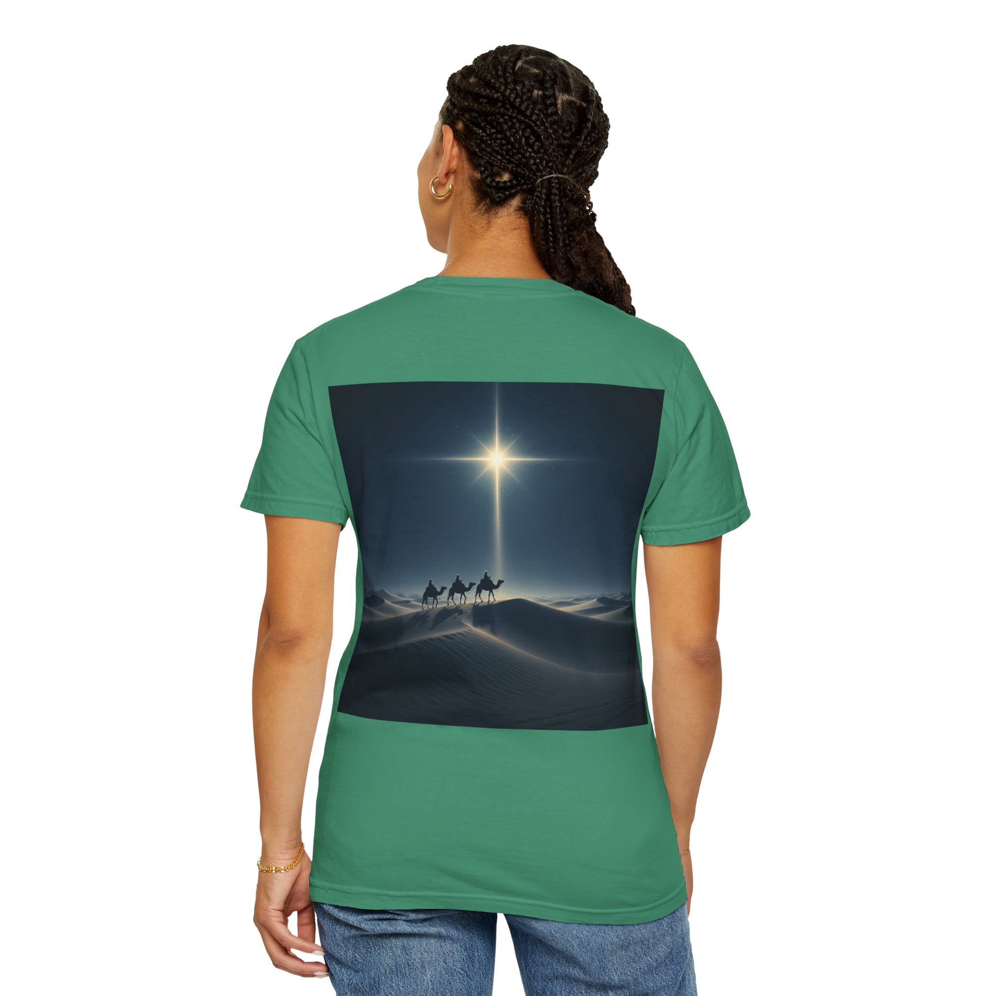 3 Wise Men T-shirt – Magi Camels Nativity Journey Christian Christmas T-shirt for Epiphany Faith & Holy Night Printify