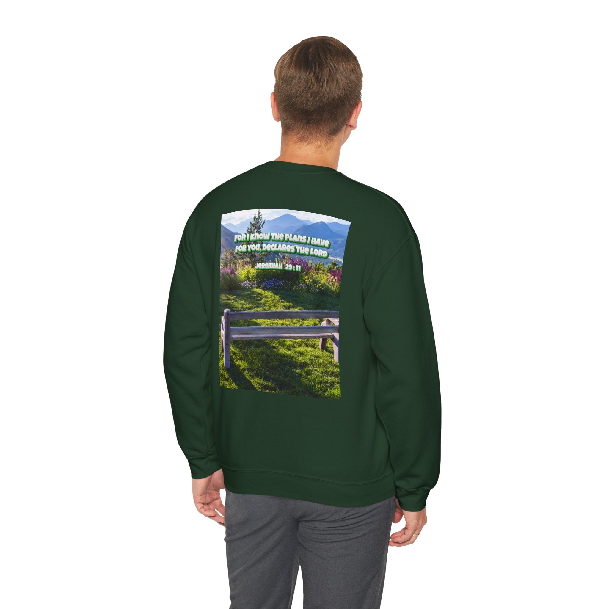 Bible Verse Unisex Heavy Blend™ Crewneck Sweatshirt -  Jeremiah 29 : 11 Printify