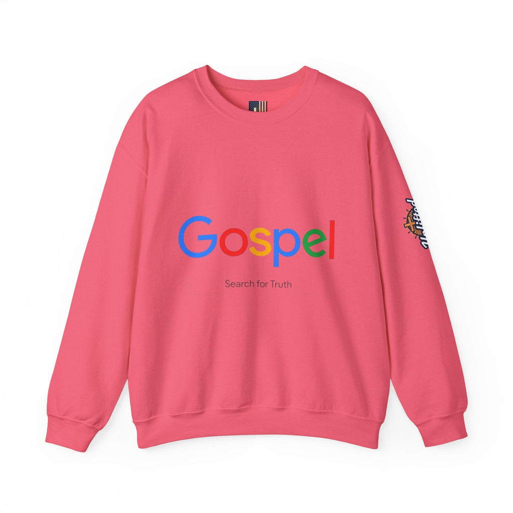Gospel Graphic Sweatshirt — "Gospel" Colorful Logo Christian Sweatshirt Printify