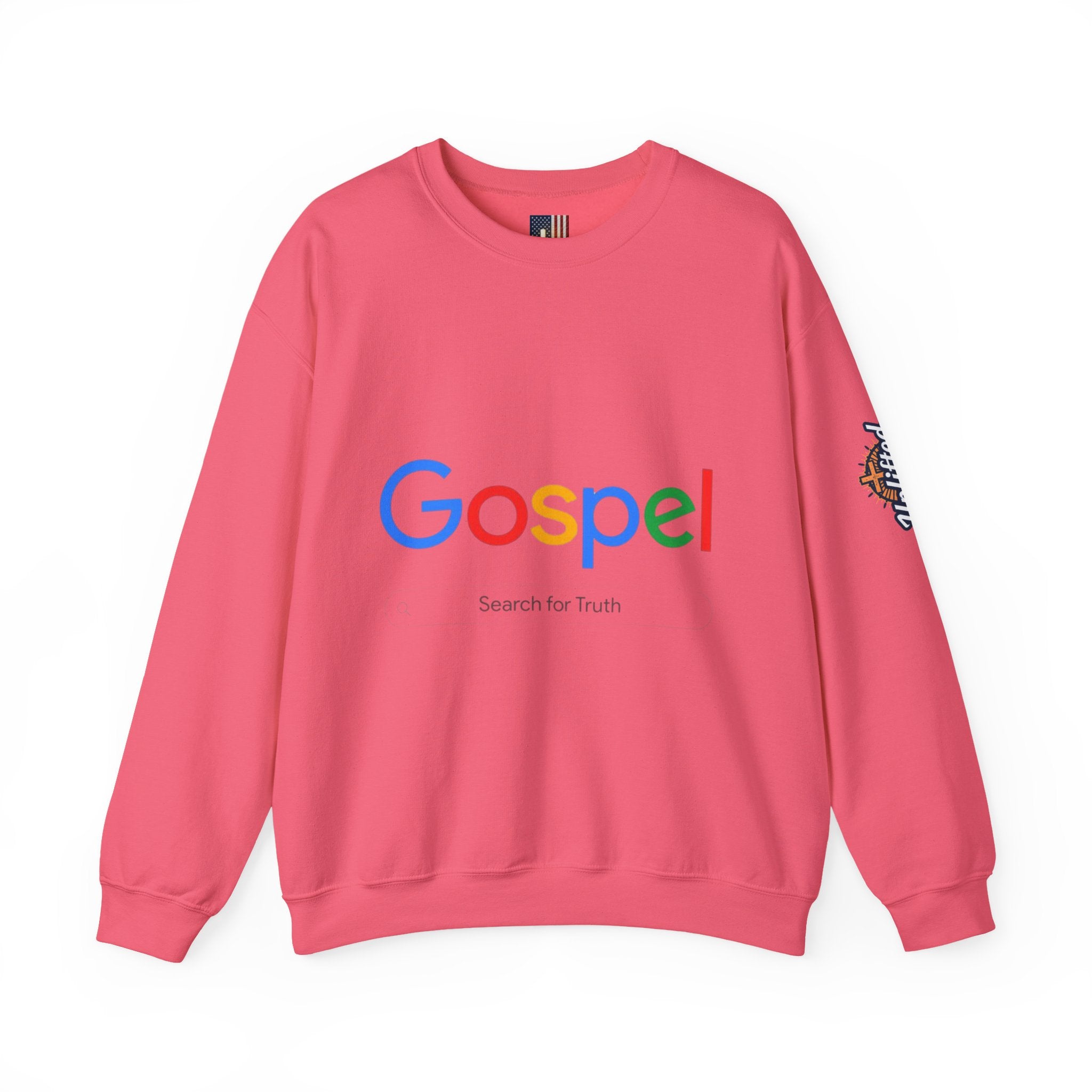 Gospel Graphic Sweatshirt — "Gospel" Colorful Logo Christian Sweatshirt Printify
