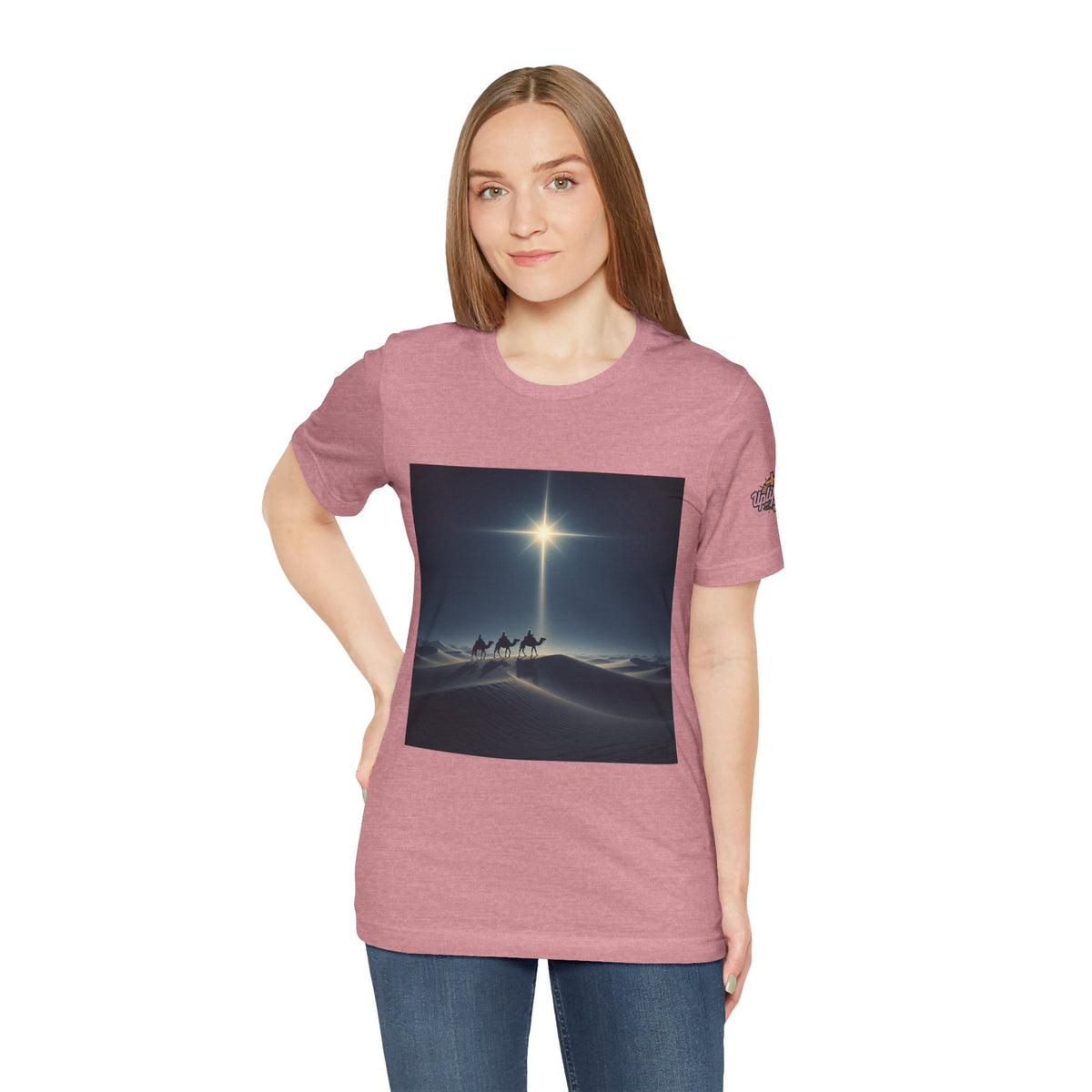 3 Wise Men T-shirt – Magi Camels Nativity Journey Christian Christmas T-shirt for Epiphany Faith & Holy Night Printify