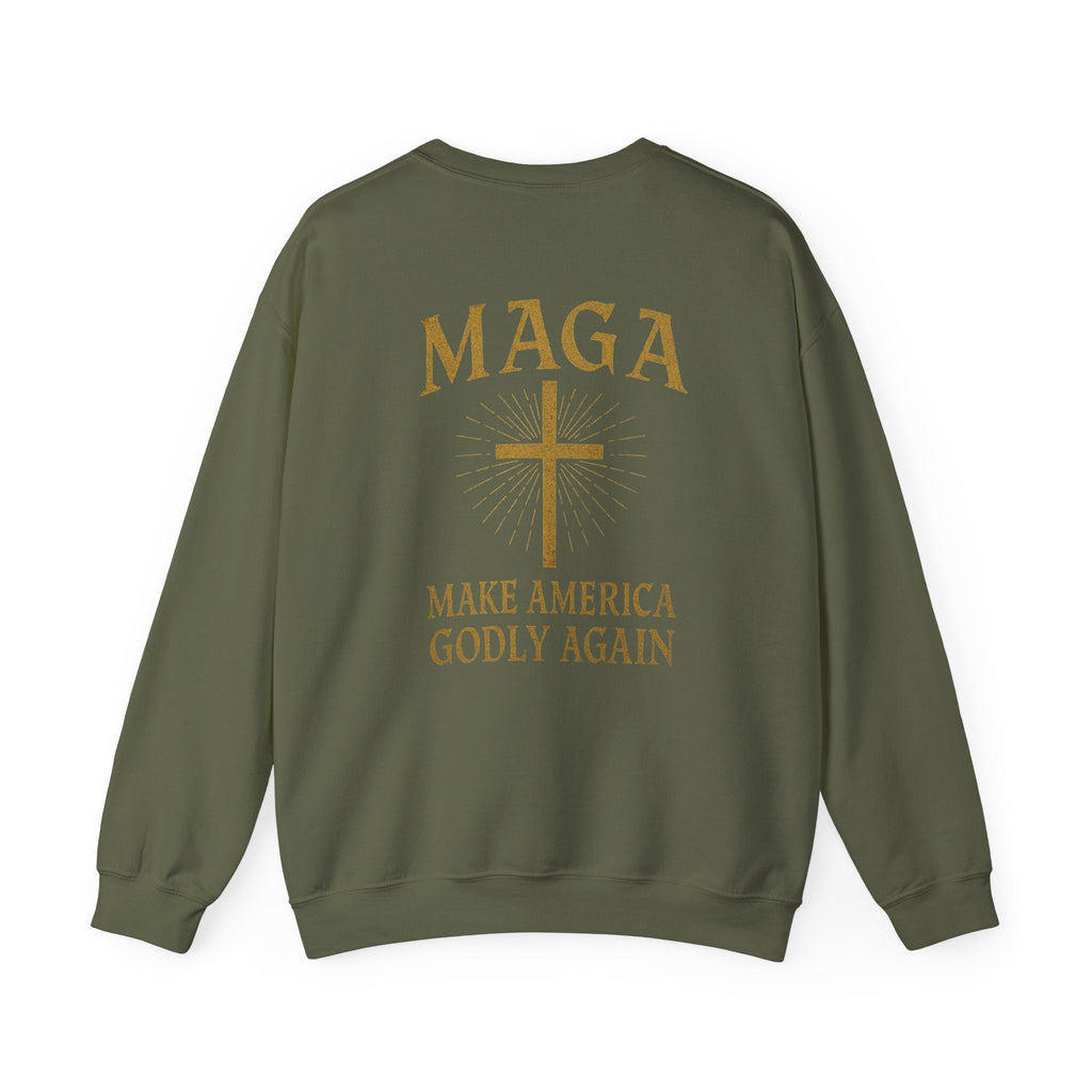 Make America Godly Again Sweatshirt – MAGA Christian Patriotic Hoodie for Faith & Freedom Printify