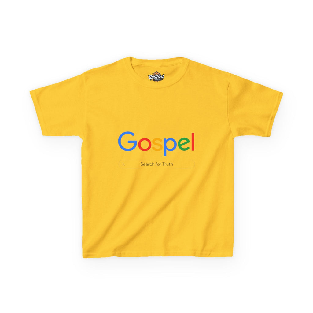 Kids Tee — "Gospel" Colorful Search-Style Logo Printify