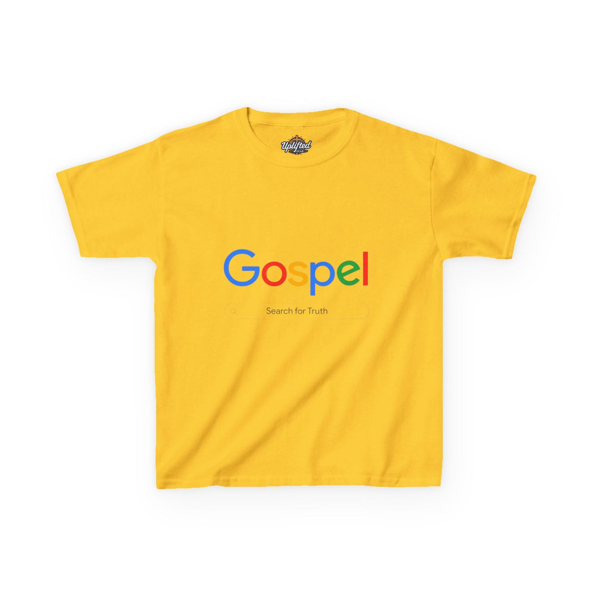 Kids Tee — "Gospel" Colorful Search-Style Logo Printify
