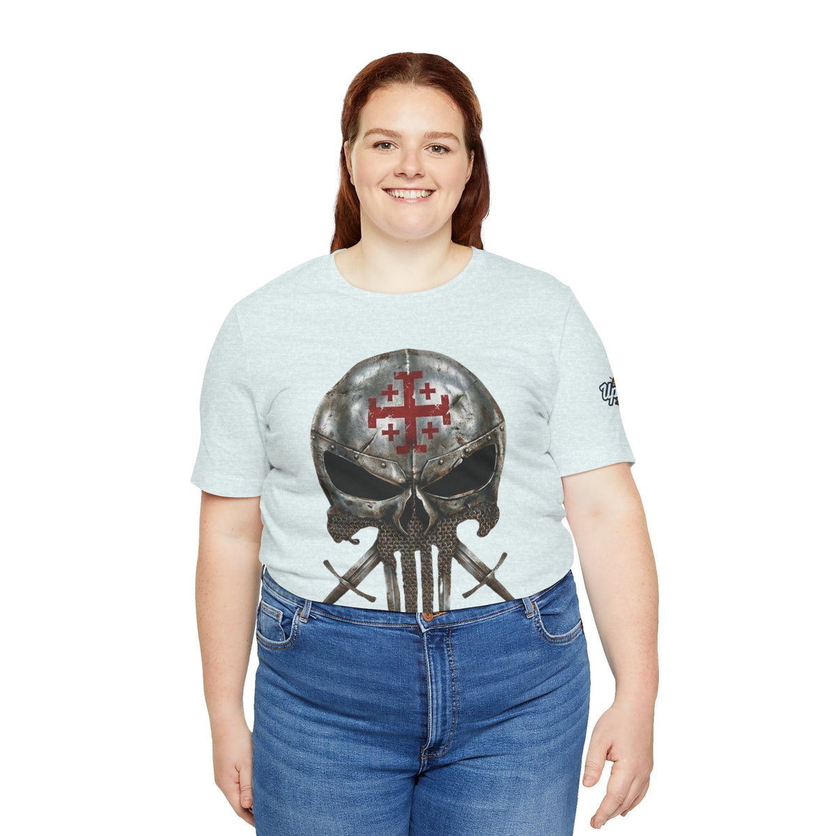 Crusader Knight Christian Skull T-shirt - Warrior Armor of God T-shirt Printify