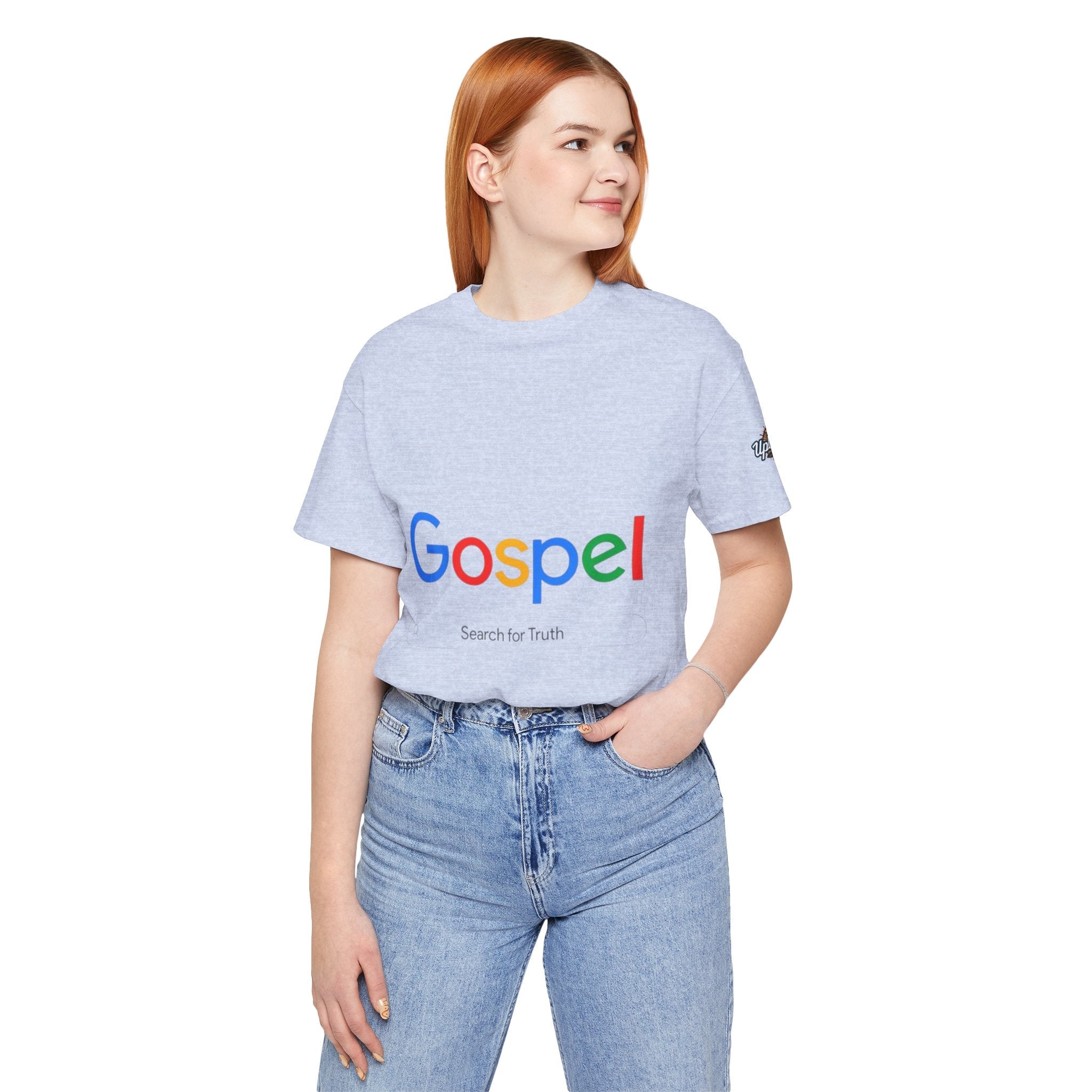 Gospel Graphic Tee — "Gospel" Colorful Logo Christian T-Shirt Printify