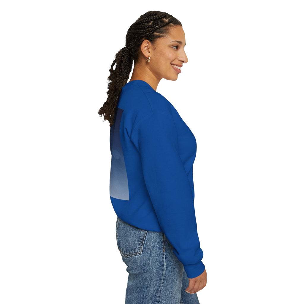 Walk by Faith, Not by Sight Sweatshirt – Moonlit Footprints Christian Sweatshirt for Cozy Nights Printify