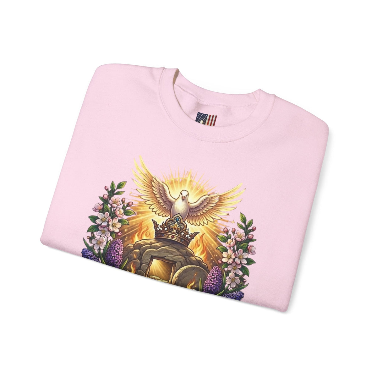 He Is Risen "Life Has Triumphed" Sweatshirt — Easter Resurrection Christian Sweatshirt Printify