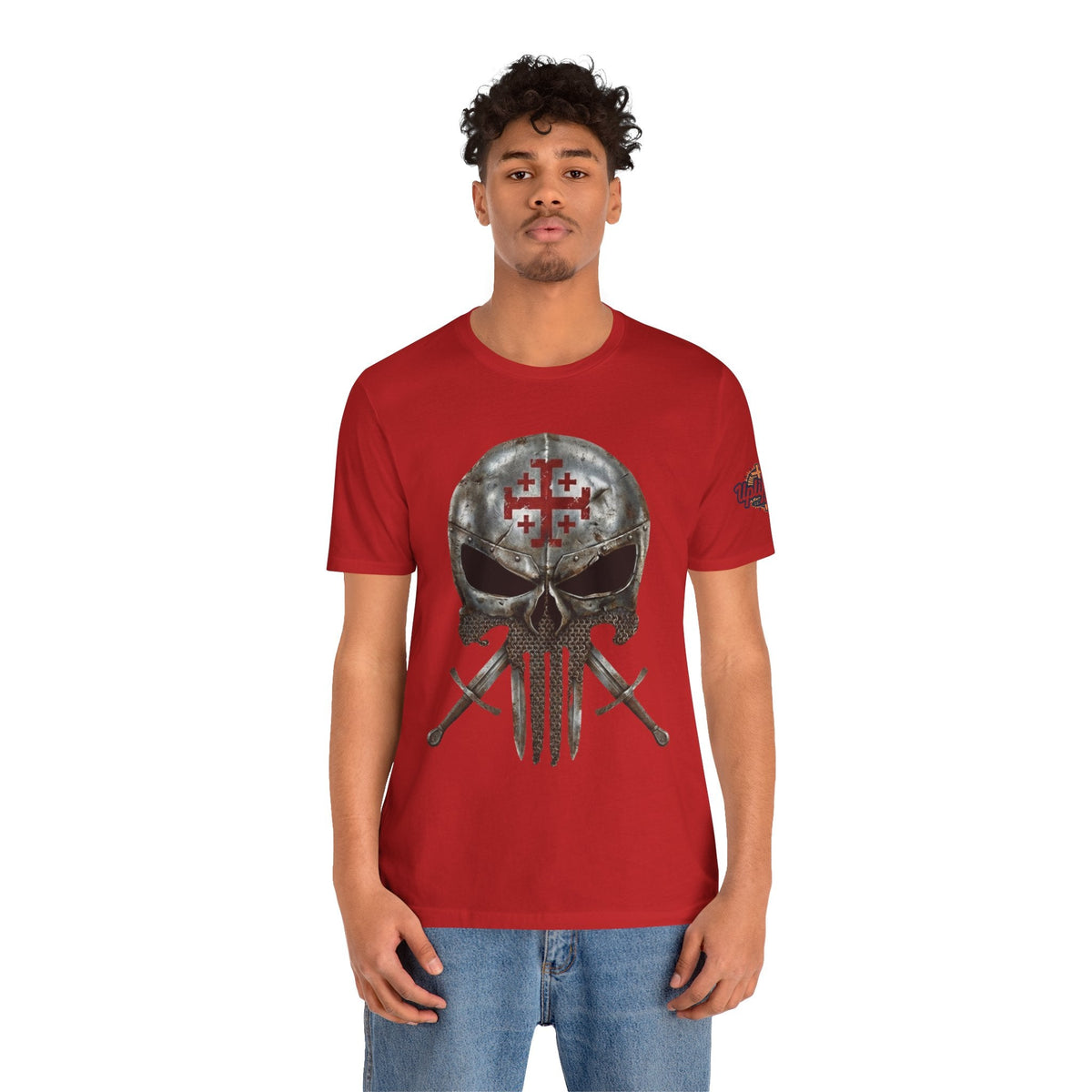 Crusader Knight Christian Skull T-shirt - Warrior Armor of God T-shirt Printify