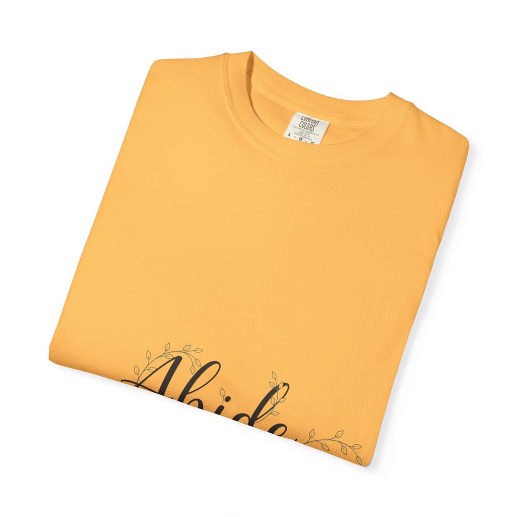 Abide in the Lord T-Shirt – Vine Design Christian Tee for Faithful Hearts Printify