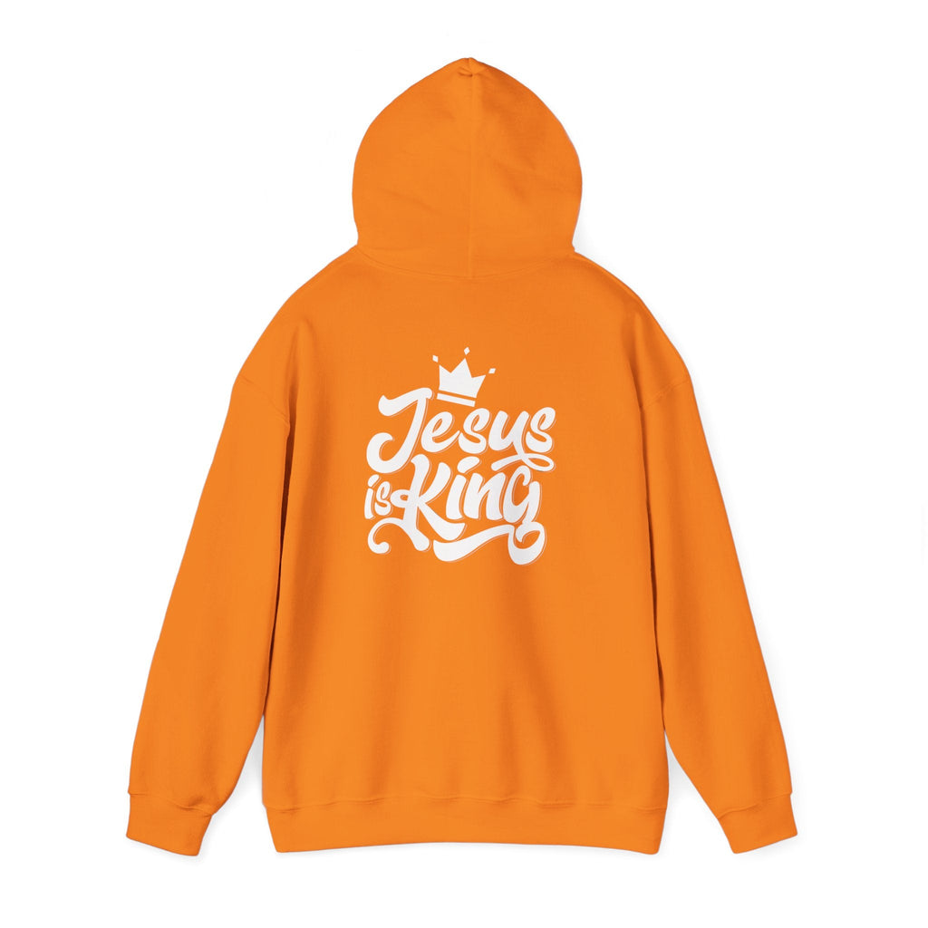 Jesus is King Hoodie – Bold Crown & Cross Christian Sweatshirt for Eternal Reign & Cozy Faith Printify