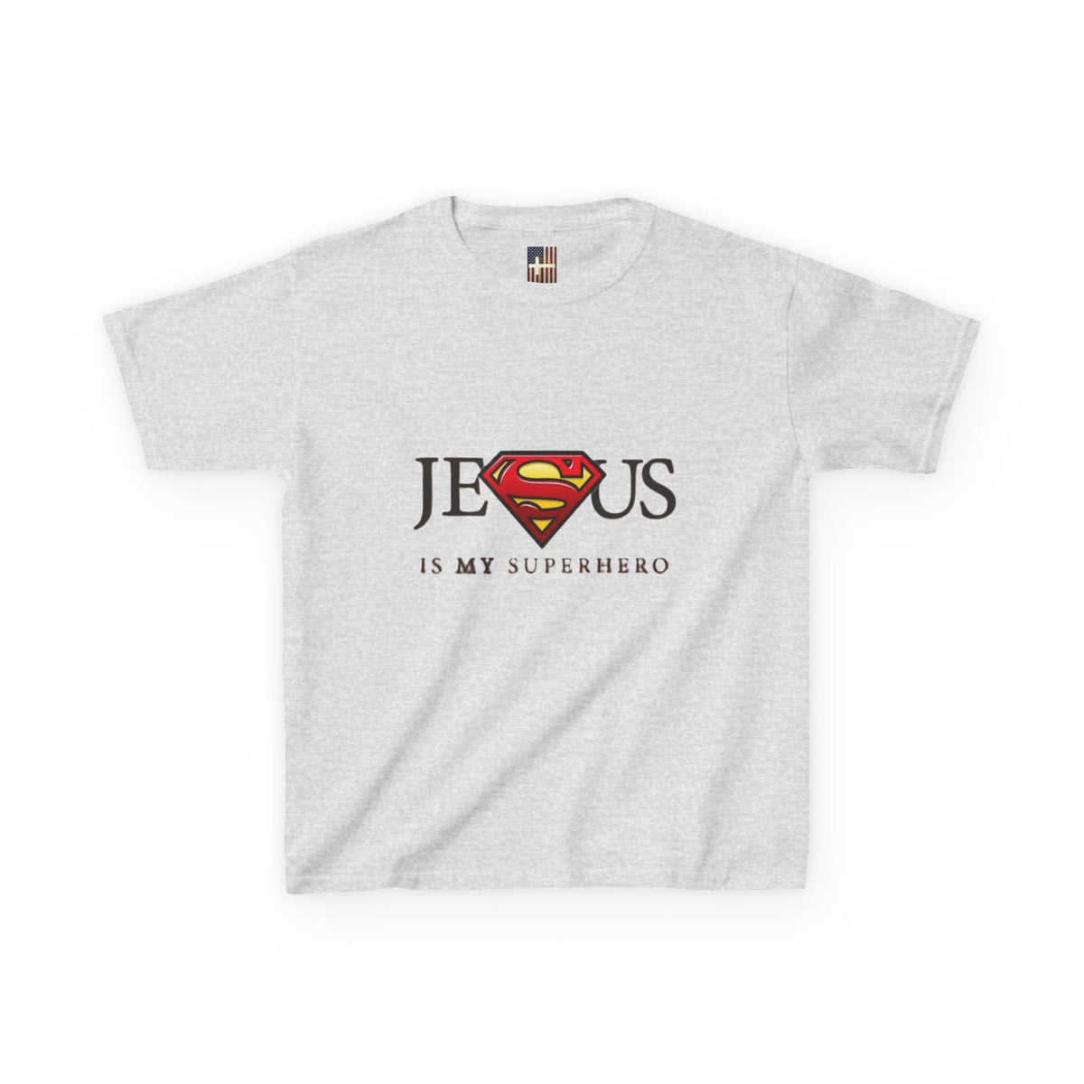 Jesus Is My Superhero T-Shirt — Faith-Based Superman-Inspired Tee Printify