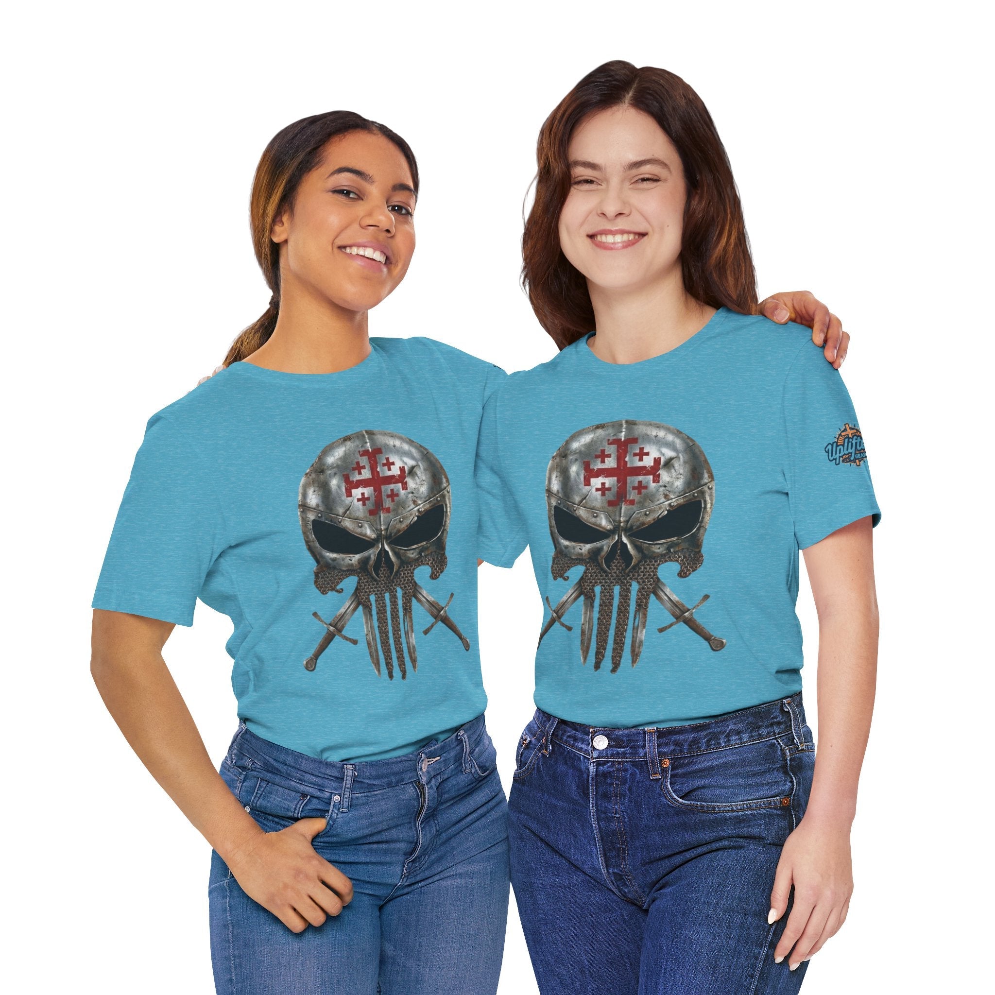 Crusader Knight Christian Skull T-shirt - Warrior Armor of God T-shirt Printify