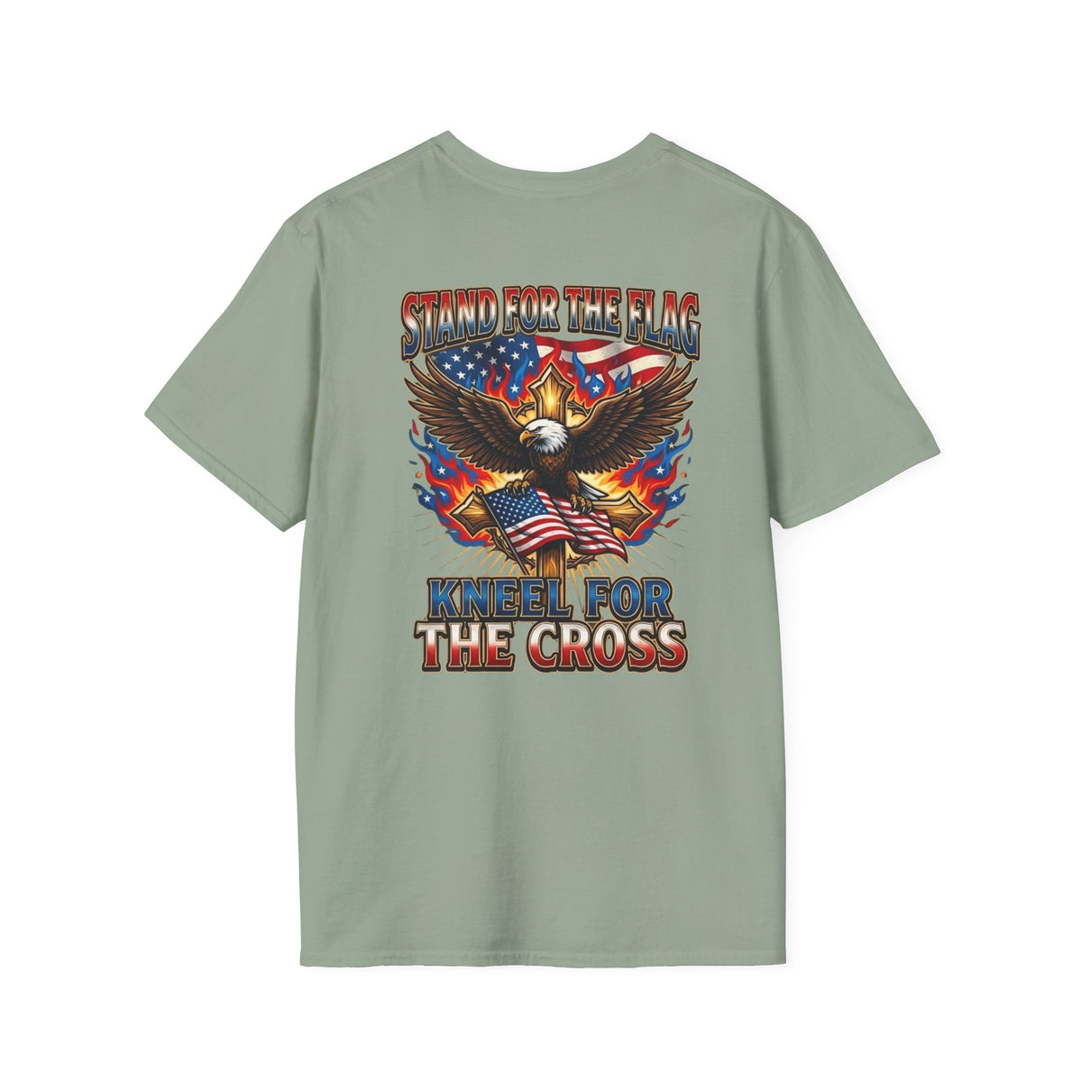 Stand for the Flag Kneel for the Cross T-shirt | Patriotic Eagle T-shirt Printify