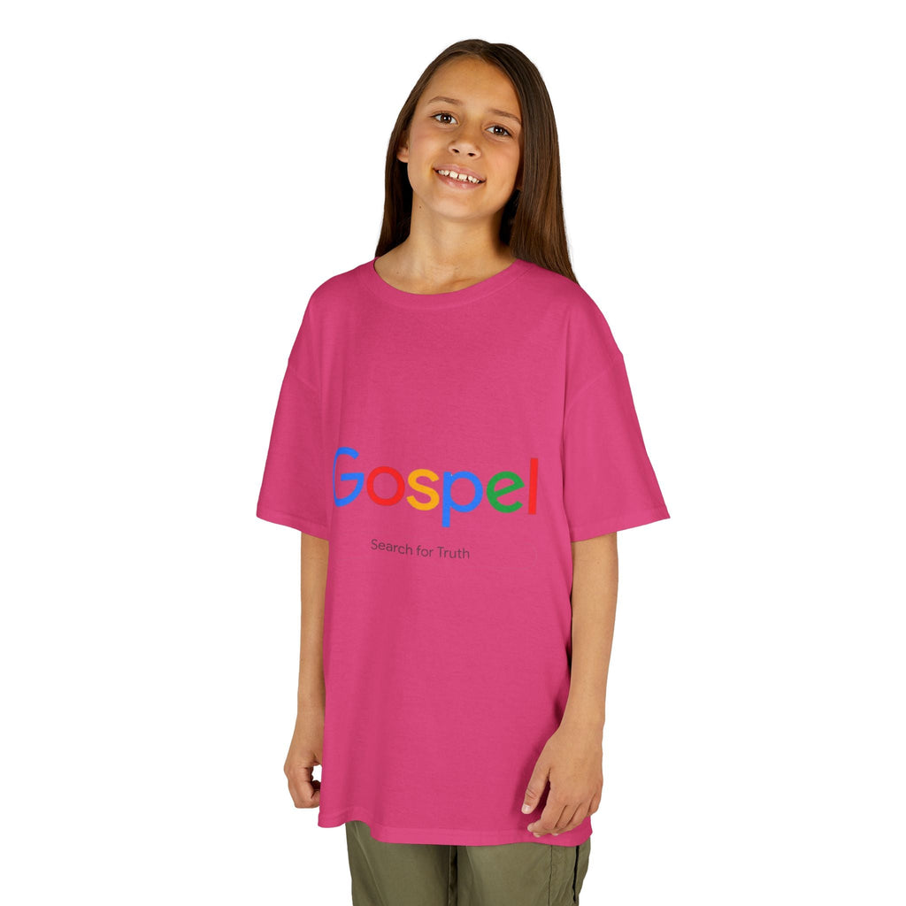 Kids Tee — "Gospel" Colorful Search-Style Logo Printify
